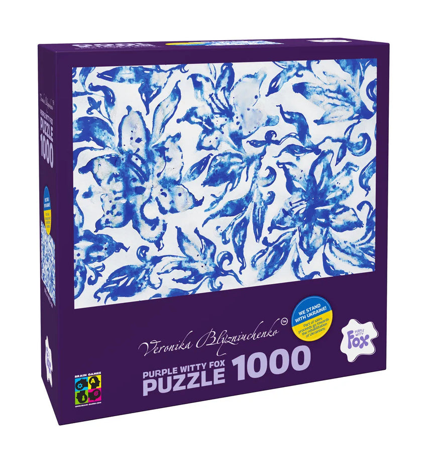 Pusle "Lilies (Blue series)" 1000 tk-w108 WHS Jigsaw Puzzles-Brain Games OÜ