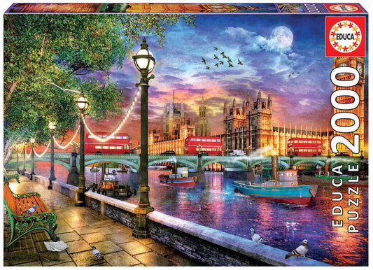 Pusle "London at sunset" 2000 tk-w008 WHSX Jigsaw Puzzles-Brain Games OÜ
