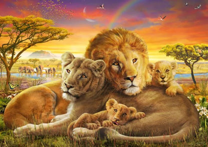 Pusle "Loving Lions" 1000 tk-w008 WHSX Jigsaw Puzzles-Brain Games OÜ