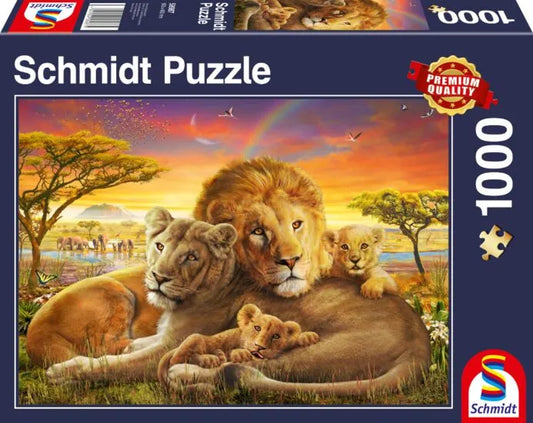 Pusle "Loving Lions" 1000 tk-w008 WHSX Jigsaw Puzzles-Brain Games OÜ
