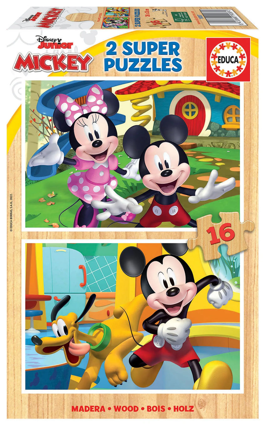 Pusle "Mickey & Minnie" 2 x 16 tk-w008 WHSX Jigsaw Puzzles-Brain Games OÜ