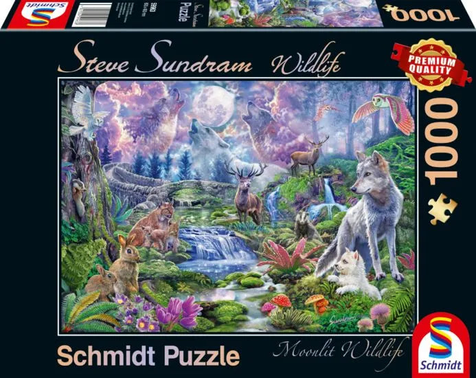 Pusle "Moonlit Wildlife" 1000 tk-w008 WHSX Jigsaw Puzzles-Brain Games OÜ