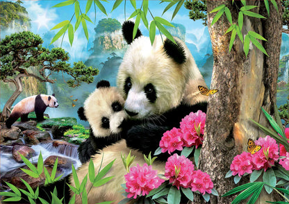 Pusle "Morning Panda" 1000 tk-w008 WHSX Jigsaw Puzzles-Brain Games OÜ