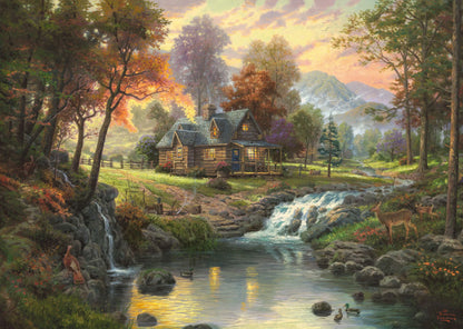 Pusle "Mountain Retreat" 1000 tk-w008 WHSX Jigsaw Puzzles-Brain Games OÜ