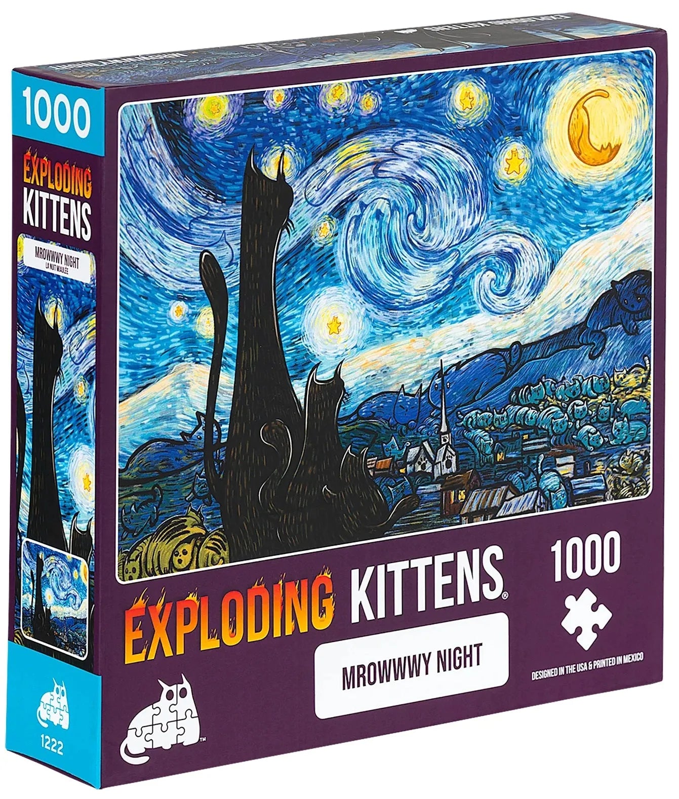 Pusle "Mrowwwy Night" 1000 tk-w008 WHSX Jigsaw Puzzles-Brain Games OÜ