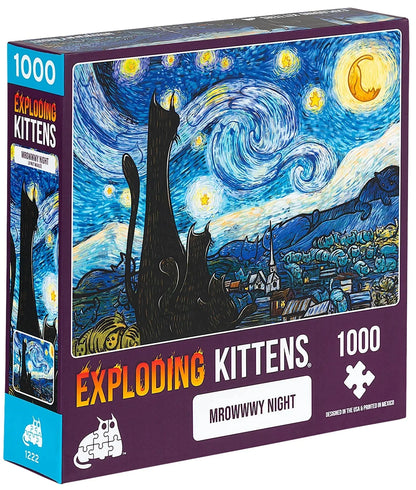Pusle "Mrowwwy Night" 1000 tk-w008 WHSX Jigsaw Puzzles-Brain Games OÜ