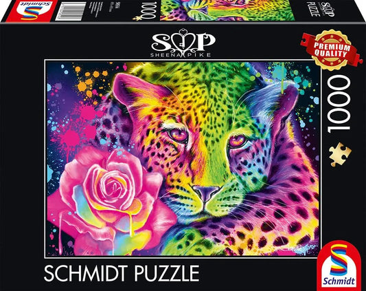 Pusle "Neon Rainbow Leopard" 1000 tk-w008 WHSX Jigsaw Puzzles-Brain Games OÜ