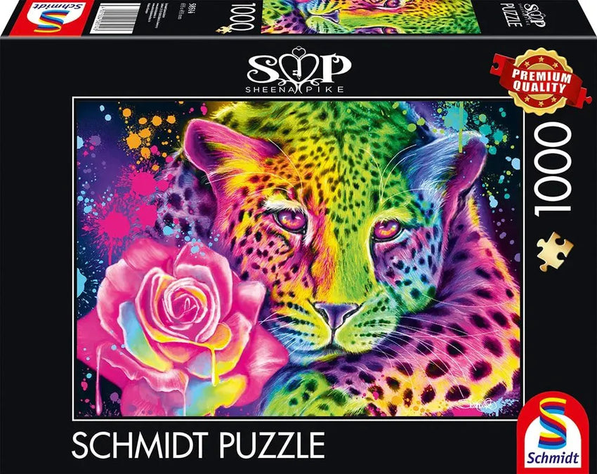 Pusle "Neon Rainbow Leopard" 1000 tk-w008 WHSX Jigsaw Puzzles-Brain Games OÜ