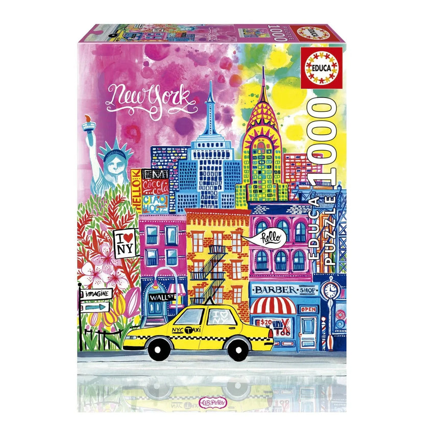 Pusle "New York by Car Pintos" 1000 tk-W008 - Jigsaw Puzzles-Brain Games OÜ