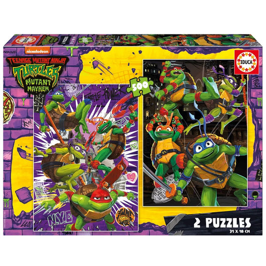 Pusle "Ninja Turtles" 2x500 tk-w008 WHSX Jigsaw Puzzles-Brain Games OÜ