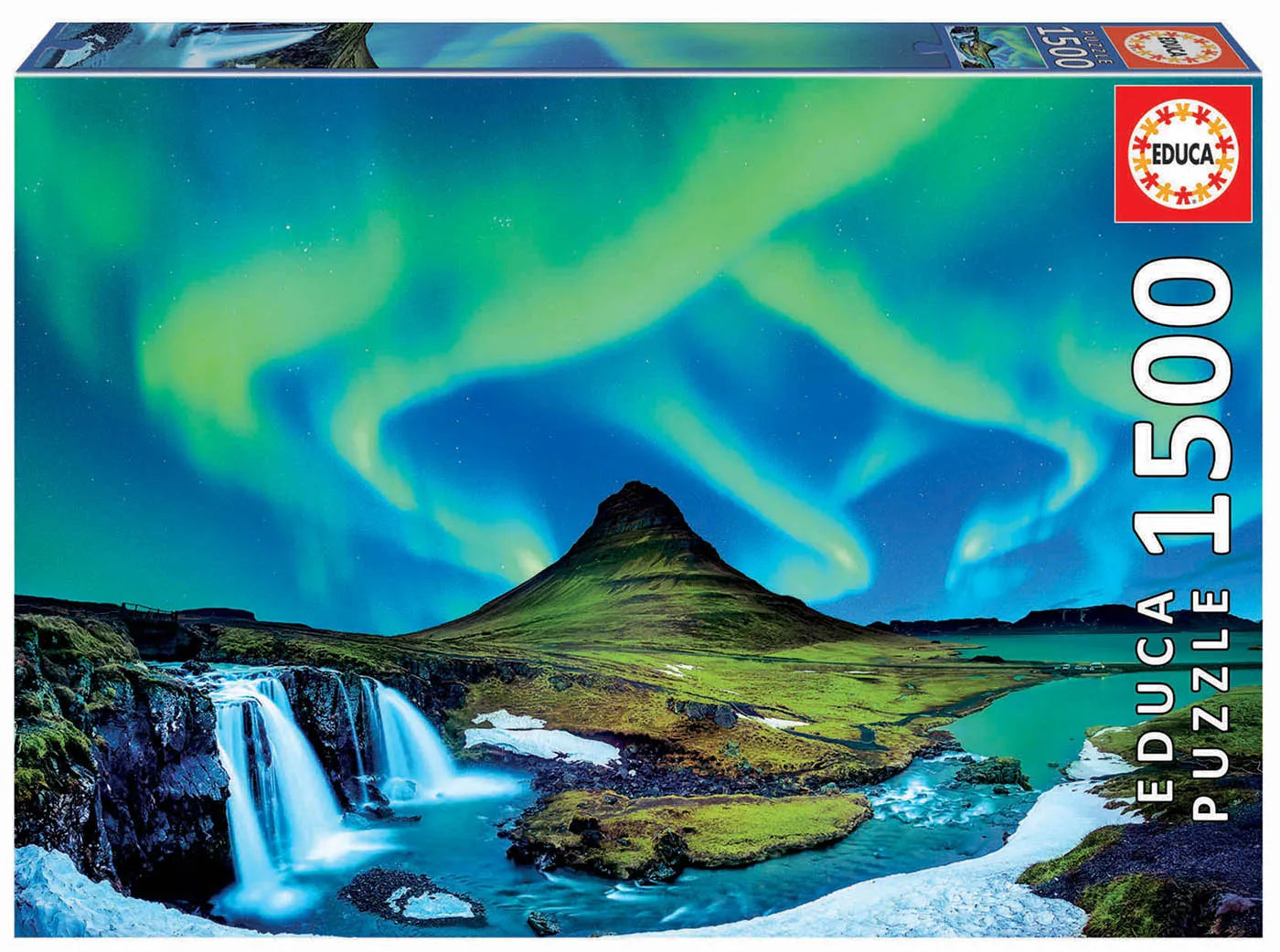 Pusle "Northern Lights, Iceland" 1500 tk-w008 WHSX Jigsaw Puzzles-Brain Games OÜ