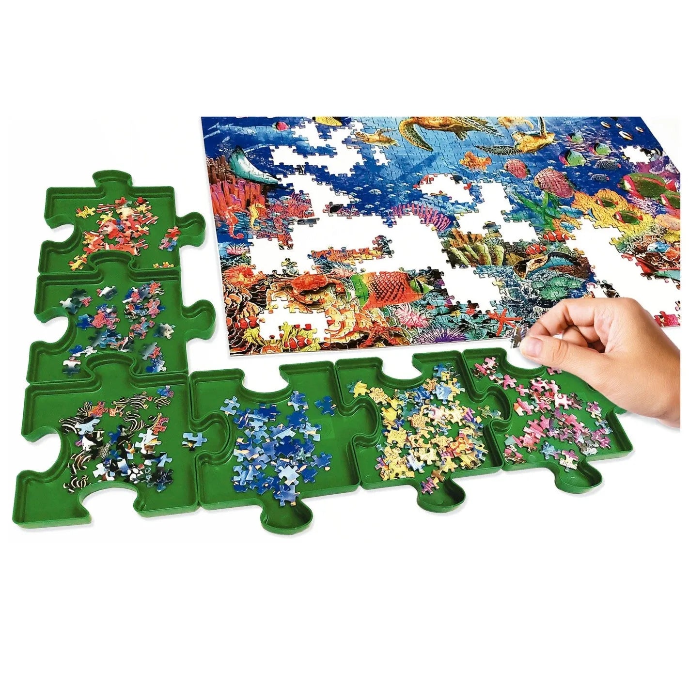 Pusle organiseerimis kandikud (6 tk 19,6 x 19,6 x 2 cm)-w008 WHSX Jigsaw Puzzles-Brain Games OÜ