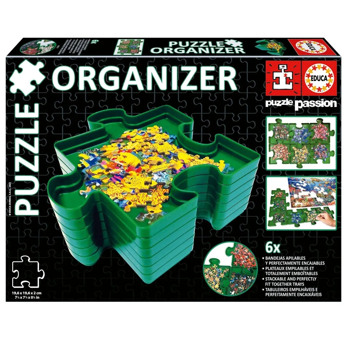 Pusle organiseerimis kandikud (6 tk 19,6 x 19,6 x 2 cm)-w008 WHSX Jigsaw Puzzles-Brain Games OÜ