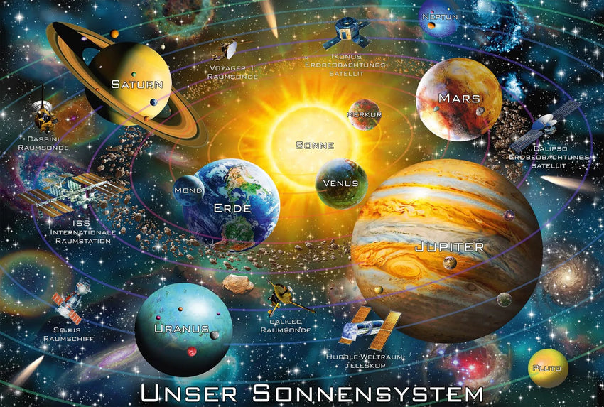 Pusle "Our Solar System" 200 tk-w008 WHSX Jigsaw Puzzles-Brain Games OÜ