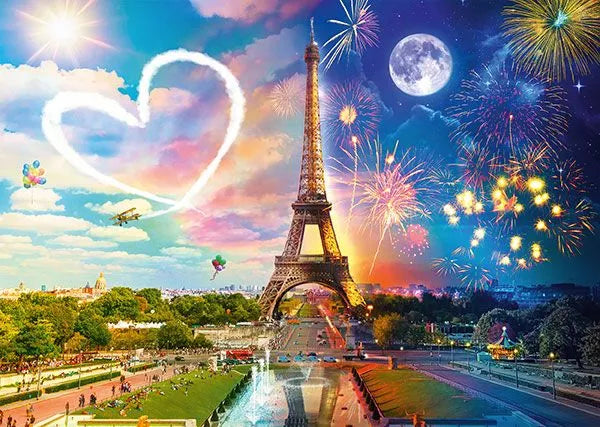 Pusle "Paris, Day and Night" 2000 tk-w008 WHSX Jigsaw Puzzles-Brain Games OÜ