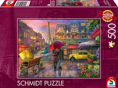 Pusle "Parisian charm in the rain" 500 tk-w008 WHSX Jigsaw Puzzles-Brain Games OÜ