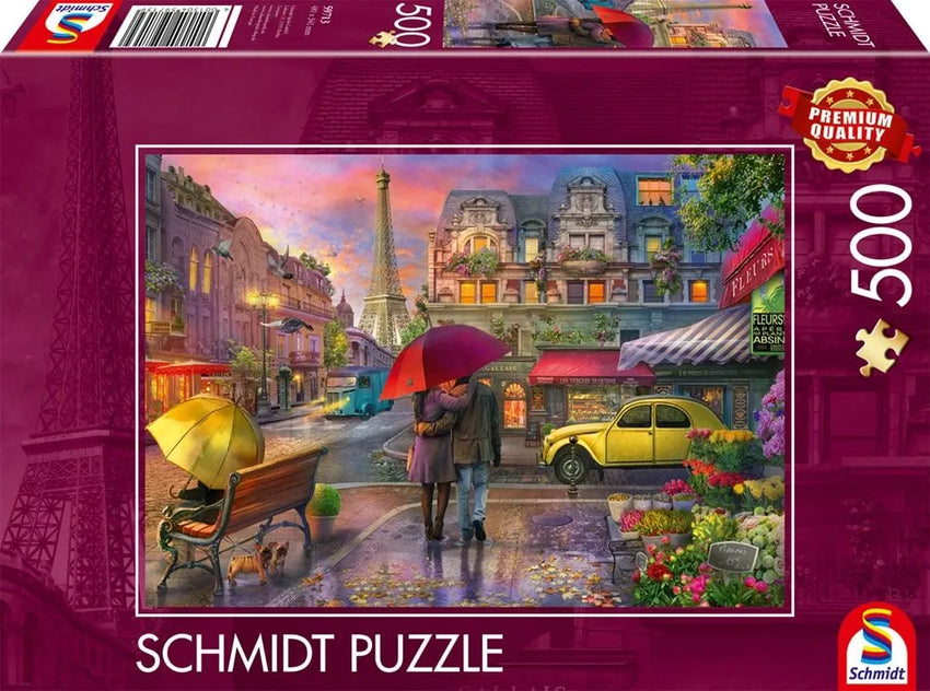 Pusle "Parisian charm in the rain" 500 tk-w008 WHSX Jigsaw Puzzles-Brain Games OÜ