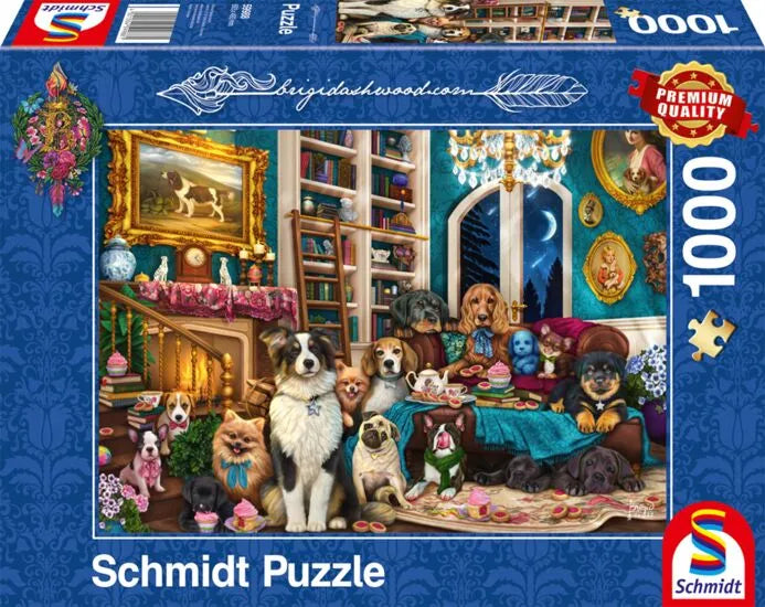 Pusle "Party in the library" 1000 tk-w008 WHSX Jigsaw Puzzles-Brain Games OÜ