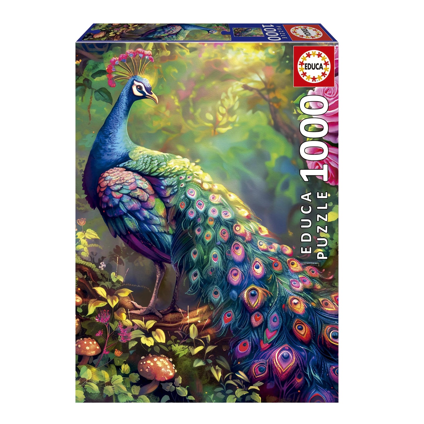 Pusle "Peacock Garden" 1000 tk-w008 WHSX Jigsaw Puzzles-Brain Games OÜ