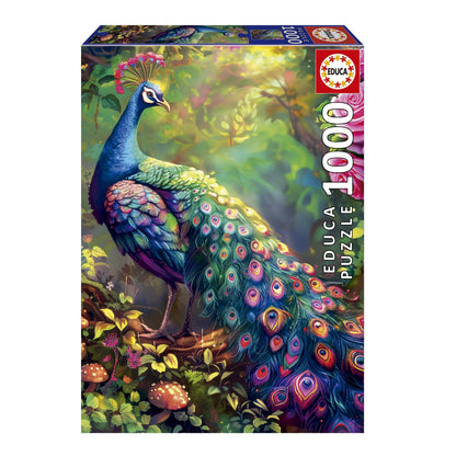 Pusle "Peacock Garden" 1000 tk-w008 WHSX Jigsaw Puzzles-Brain Games OÜ