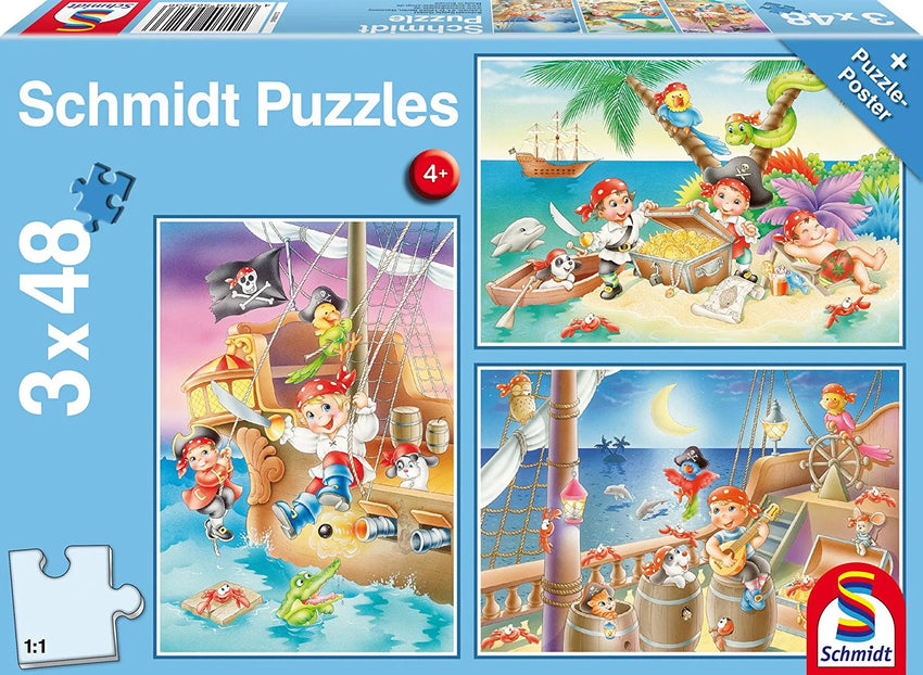 Pusle "Piraadibande" 3x48tk-w008 WHSX Jigsaw Puzzles-Brain Games OÜ