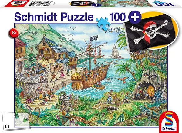 Pusle "Pirate cove" 100 tk-w008 WHSX Jigsaw Puzzles-Brain Games OÜ
