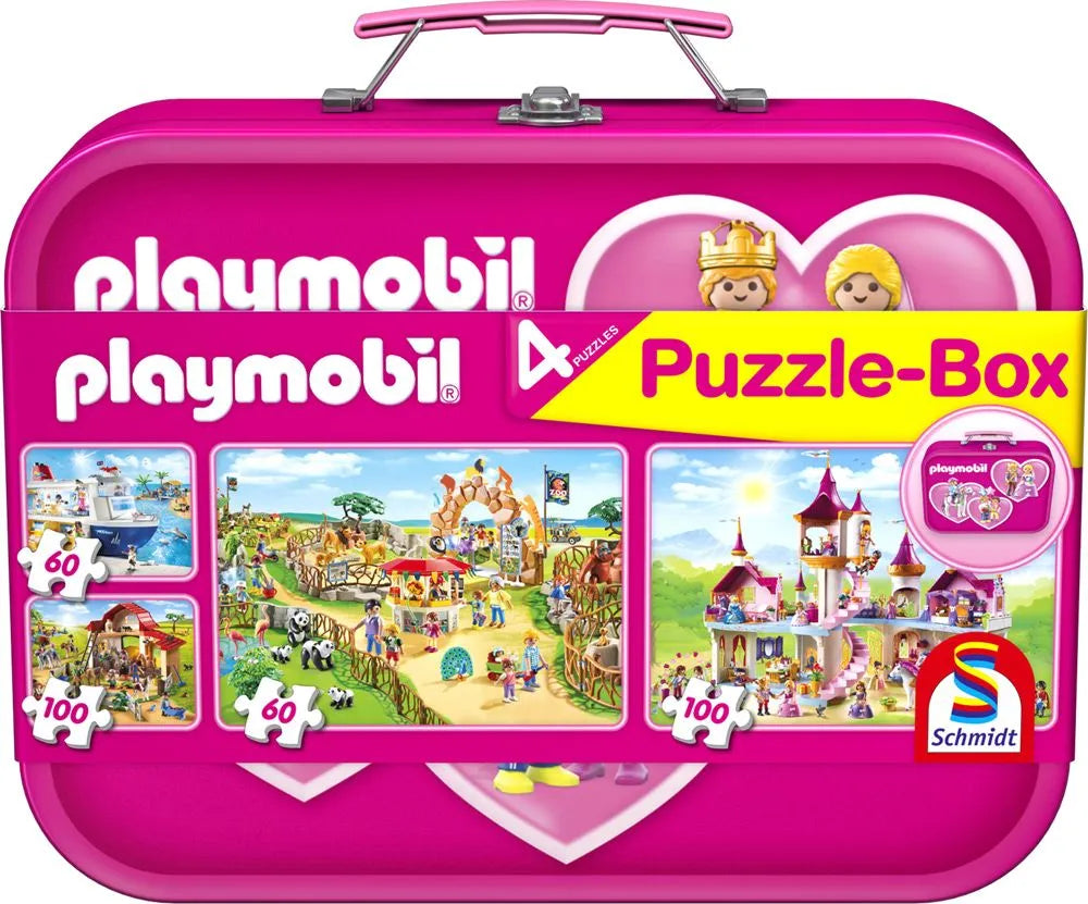 Pusle "Playmobil Pink Box" 2x60 tk, 2x100 tk-w008 WHSX Jigsaw Puzzles-Brain Games OÜ