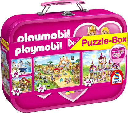 Pusle "Playmobil Pink Box" 2x60 tk, 2x100 tk-w008 WHSX Jigsaw Puzzles-Brain Games OÜ