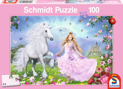 Pusle "Princess of the unicorns" 100 tk-w008 WHSX Jigsaw Puzzles-Brain Games OÜ