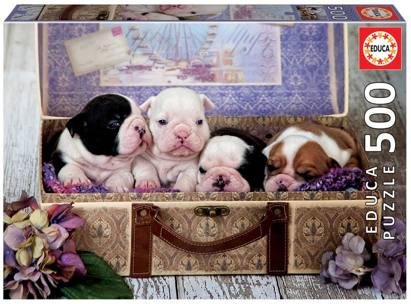 Pusle "Puppies" 500 tk-w008 WHSX Jigsaw Puzzles-Brain Games OÜ
