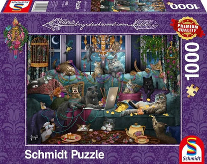 Pusle "Quarantine Cats" 1000 tk-w008 WHSX Jigsaw Puzzles-Brain Games OÜ