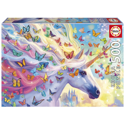 Pusle "Rainbow unicorn" 500 tk-w008 WHSX Jigsaw Puzzles-Brain Games OÜ