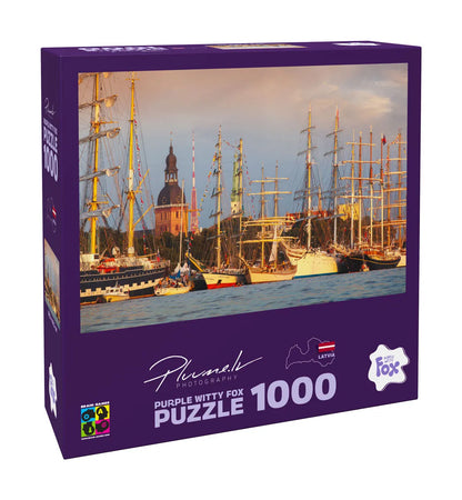 Pusle "Riga, Latvia. Tall Ships Races yacht festival" 1000 tk-w108 WHS Jigsaw Puzzles-Brain Games OÜ