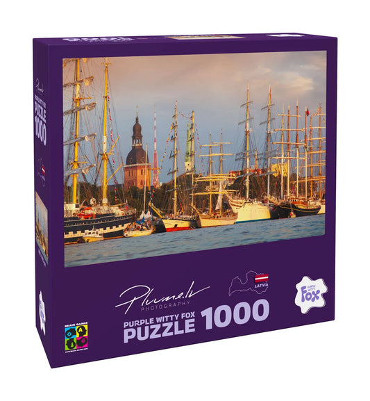 Pusle "Riga, Latvia. Tall Ships Races yacht festival" 1000 tk-w108 WHS Jigsaw Puzzles-Brain Games OÜ