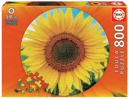 Pusle "Round Sunflower" 800 tk-w008 WHSX Jigsaw Puzzles-Brain Games OÜ