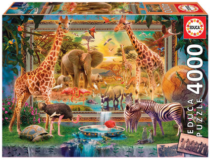 Pusle "Savana Coming to Life" 4000 tk-w008 WHSX Jigsaw Puzzles-Brain Games OÜ