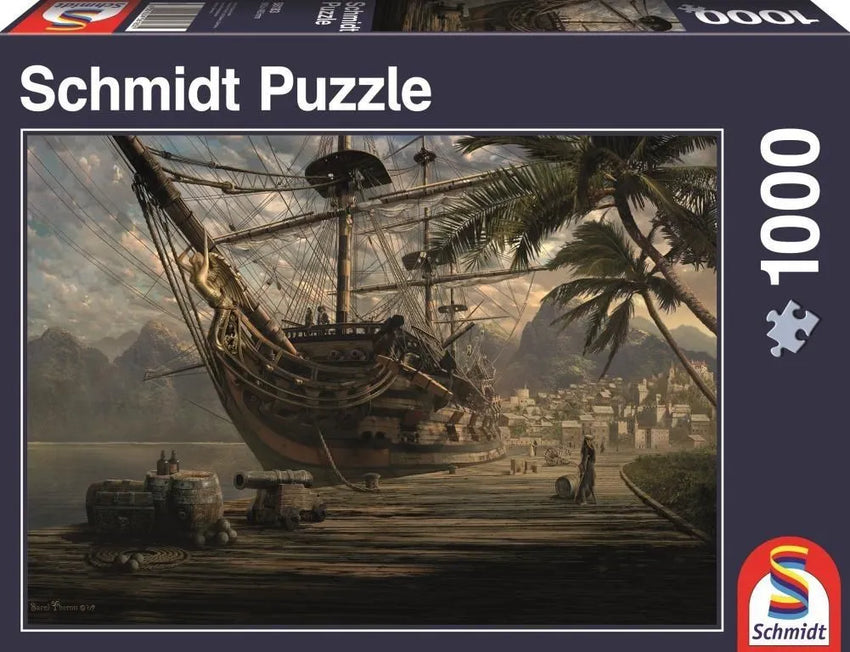 Pusle "Schiff vor Anker" 1000 tk-w008 WHSX Jigsaw Puzzles-Brain Games OÜ