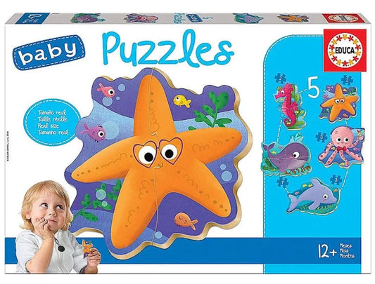 Pusle "Sea Animals"-w008 WHSX Jigsaw Puzzles-Brain Games OÜ