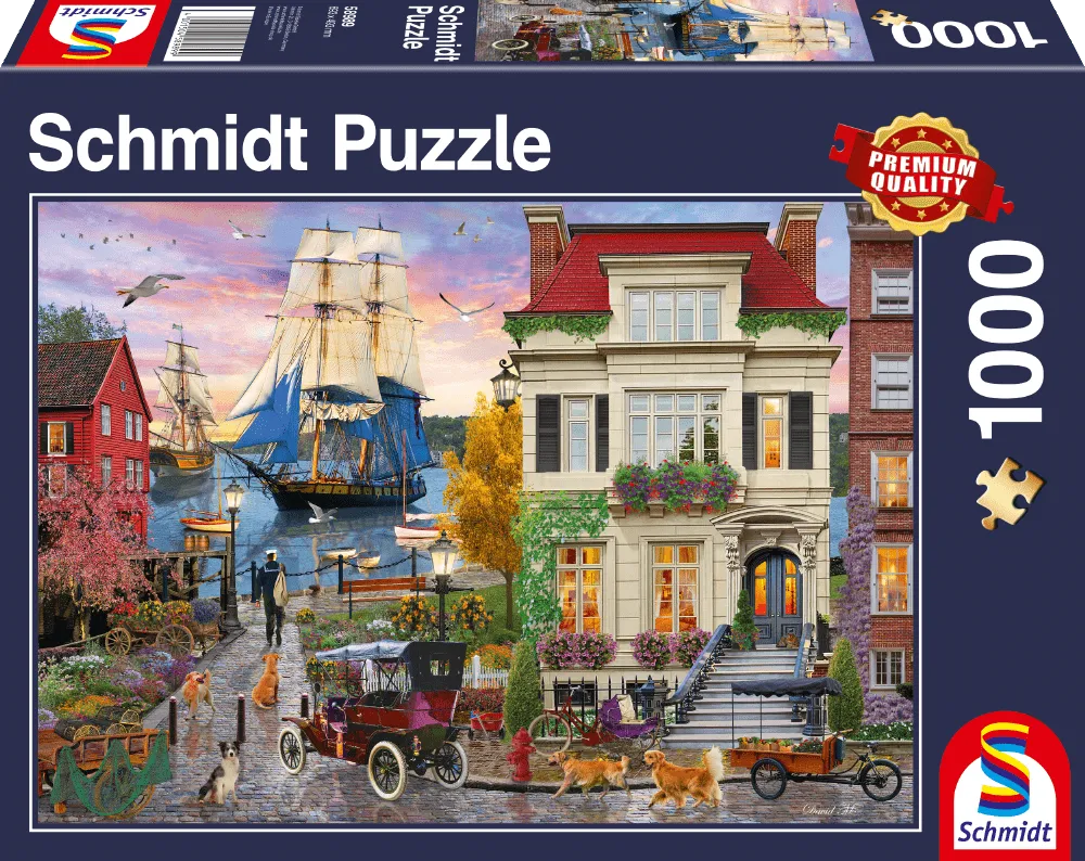 Pusle "Ship in the Harbor" 1000 tk-w008 WHSX Jigsaw Puzzles-Brain Games OÜ