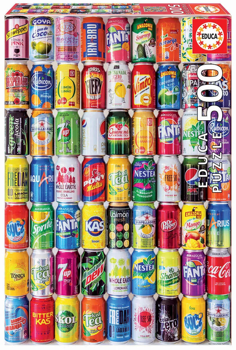 Pusle "Soft Cans" 500 tk-w008 WHSX Jigsaw Puzzles-Brain Games OÜ