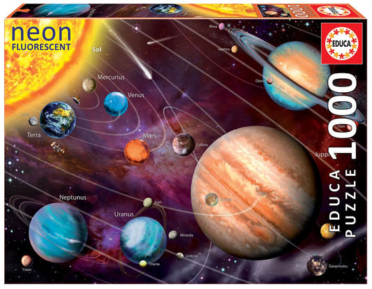 Pusle "Solar System NEON" 1000 tk-w008 WHSX Jigsaw Puzzles-Brain Games OÜ