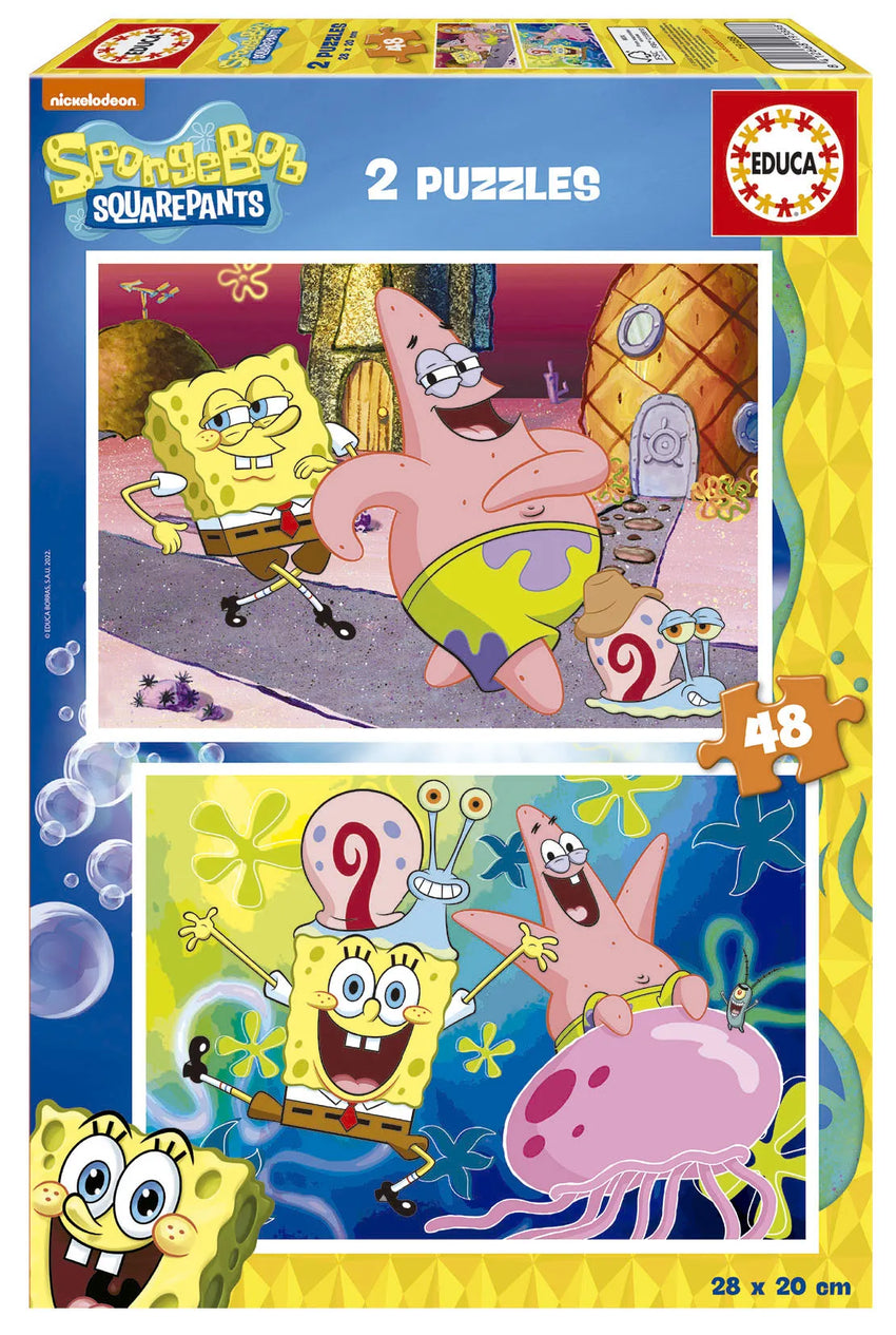 Pusle "Sponge Bob" 2x48 tk-w008 WHSX Jigsaw Puzzles-Brain Games OÜ