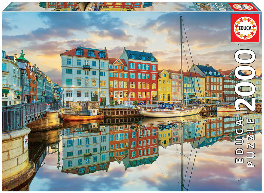 Pusle "Sunset At Copenhagen Harbour" 2000 tk-w008 WHSX Jigsaw Puzzles-Brain Games OÜ