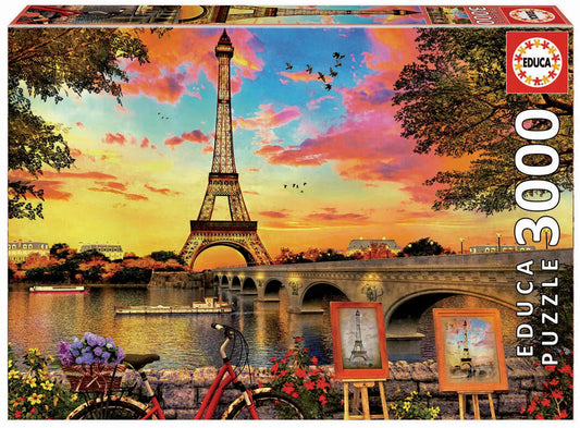 Pusle "Sunset in Paris" 3000 tk-w008 WHSX Jigsaw Puzzles-Brain Games OÜ