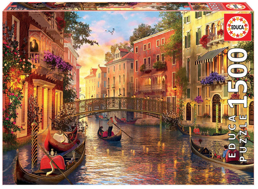 Pusle "Sunset in Venice" 1500 tk-w008 WHSX Jigsaw Puzzles-Brain Games OÜ
