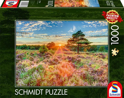 Pusle "Sunset on the heath" 1000 tk-w008 WHSX Jigsaw Puzzles-Brain Games OÜ