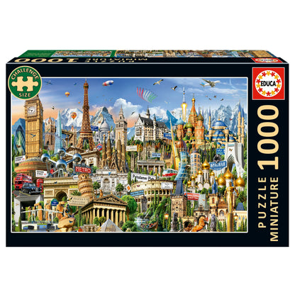 Pusle "Symbols of Europe, Miniature" 1000 tk-w008 WHSX Jigsaw Puzzles-Brain Games OÜ
