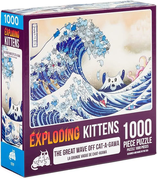 Pusle "The Great Wave Off Cat-a-gawa" 1000 tk-w008 WHSX Jigsaw Puzzles-Brain Games OÜ