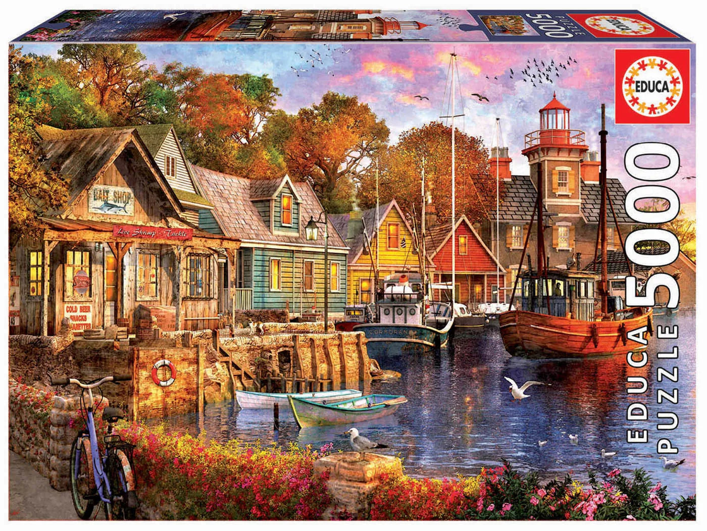 Pusle "The Harbour Evening" 5000 tk-w008 WHSX Jigsaw Puzzles-Brain Games OÜ