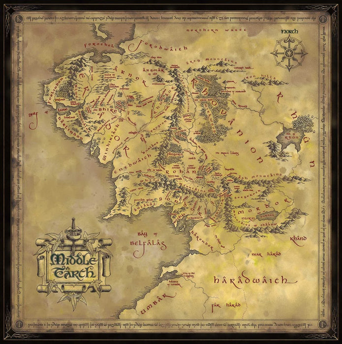 Pusle "The Lord of the Rings Middle Earth's Map" 1000 tk